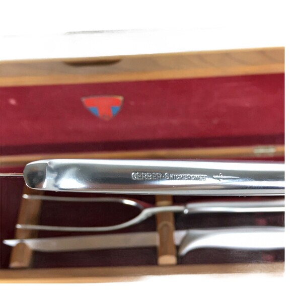 VTG 1950s Gerber Legendary Ron Snickersnees and Durendal Carving Knife Box Set - Picture 8 of 11